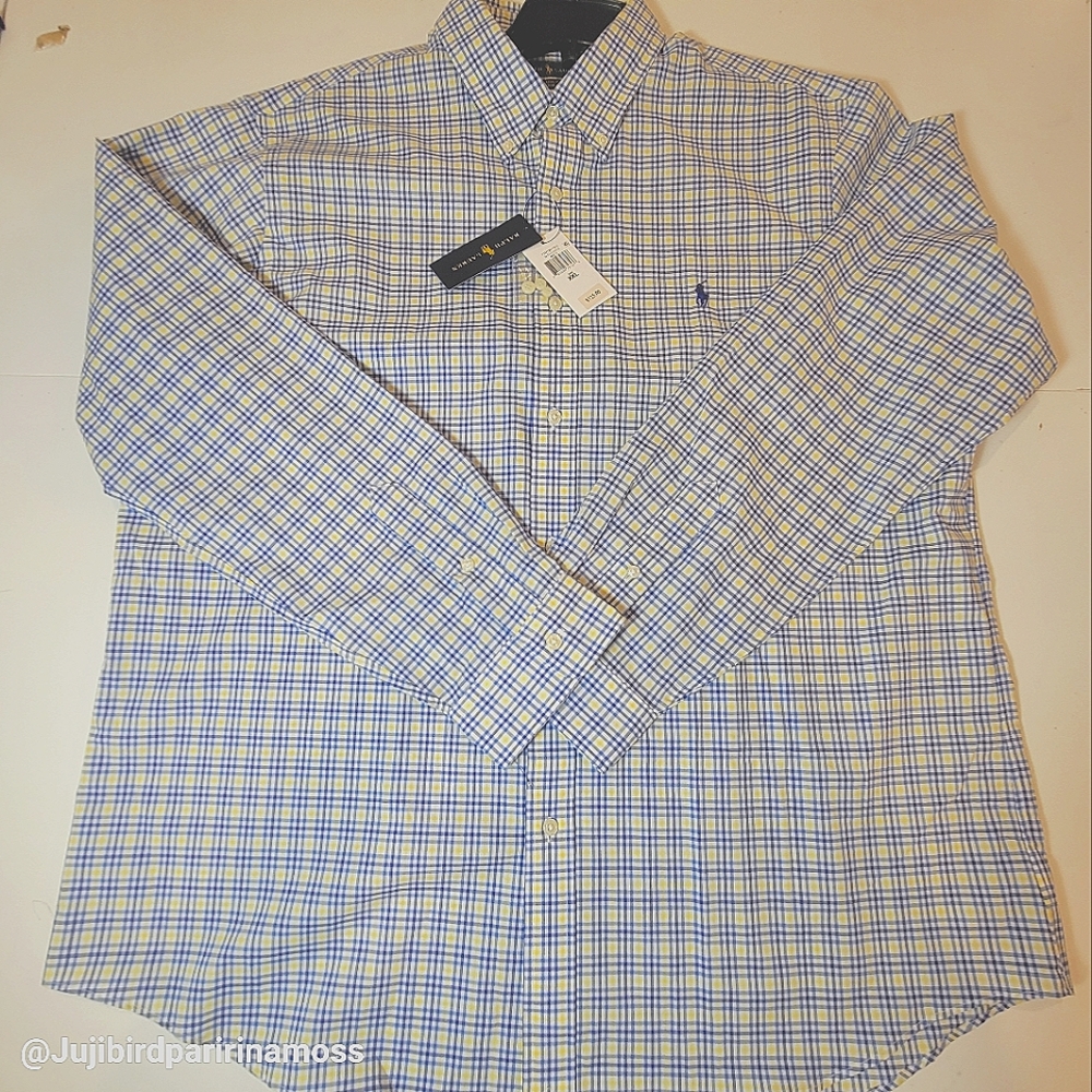 Ralph Lauren Men's dress shirt , checkered classic fit XXL , NWT